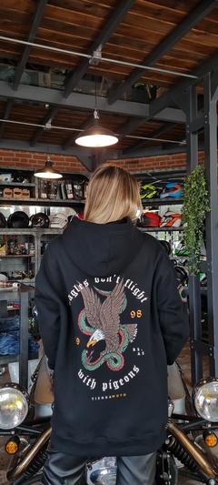 BUZO HOODIE TM EAGLE BLACK - TiendaMoto Argentina TE: 1162818687
