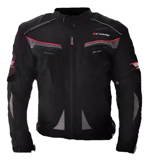 CAMPERA OCTANE DRIVE GRIS ROJA NEGRA