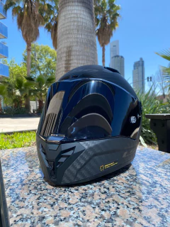 CASCO LS2 THUNDER CARBON BLACK USADO TALLE XL