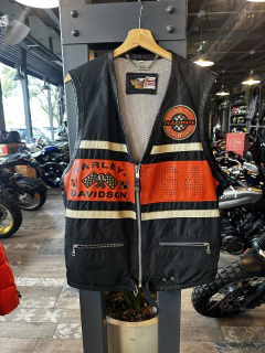 CHALECO HARLEY DAVIDSON BLACK / ORANGE (USADO) - comprar online
