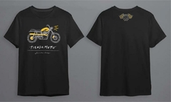 REMERA TIENDAMOTO YELLOW MOTORCYCLE BLACK