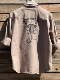 CAMISA POST SCRIPT CLAY SCORPION BEIGE