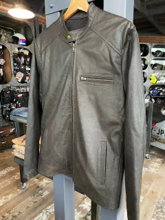 CAMPERA GENUINE LEATHER BROWN - comprar online