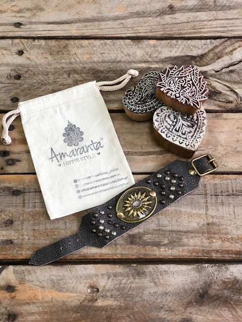 Brazalete Cuero Tokio Gray