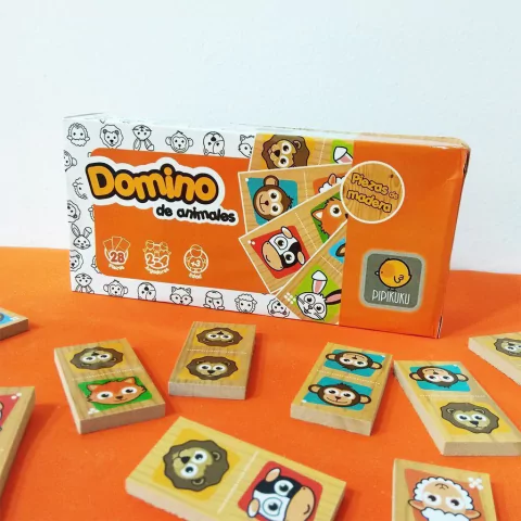 Dominó de madera | Animales