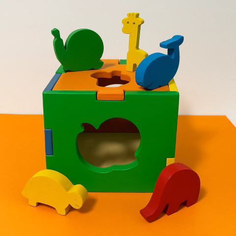 CUBO DE ENCASTRE CON ANIMALITOS