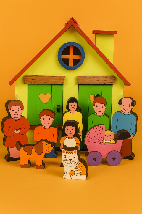 LA FAMILIA EN SU CASITA