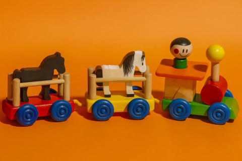 Tren de madera | Caballitos - comprar online