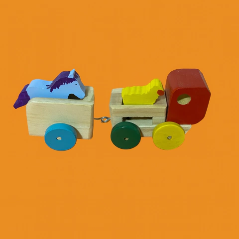 Camioncito de madera con animalitos - comprar online