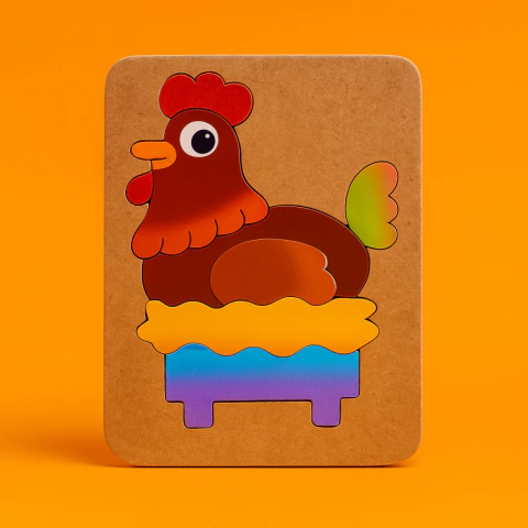 ROMPECABEZAS TRES CAPAS GALLINA, HUEVO, POLLITO - comprar online