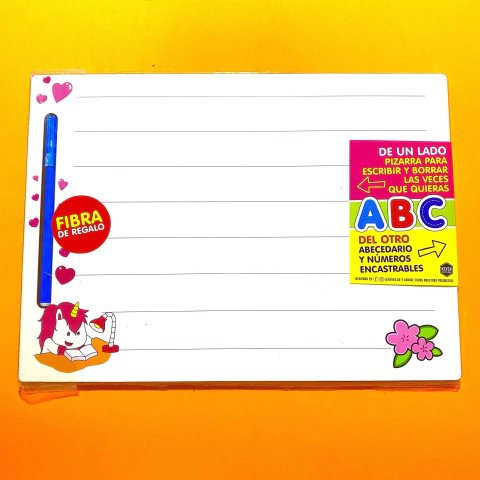PIZARRA CON ENCASTRE DE ABECEDARIO Y NÚMEROS