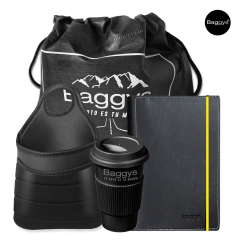 KIT 7 NEGRO - Bolsa para Auto + Portadocumentos TRIP + Vaso Café - Baggys