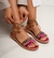 Sandalia rihana fucsia suela animal print