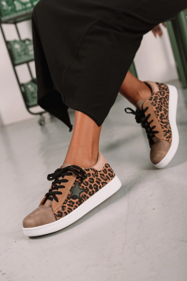 Zapatilla Yael print con negro
