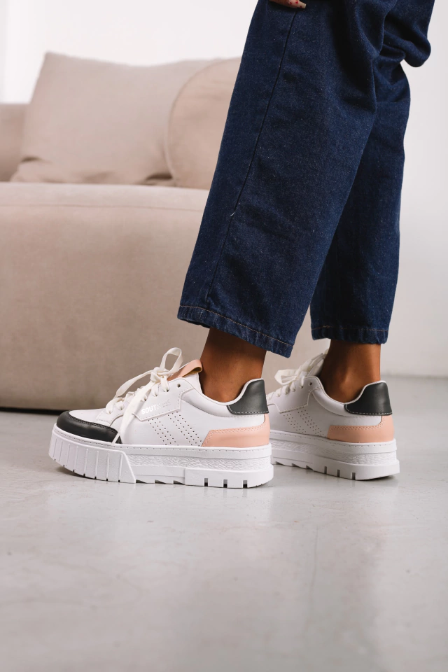 Zapatilla daxton blanco nude