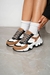 Zapatilla Candela blanco negro y suela