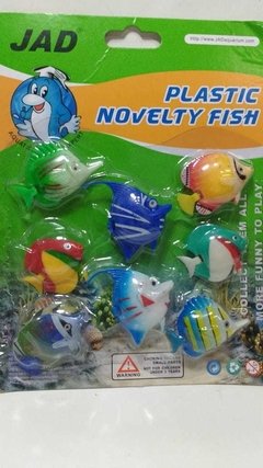08 un. Peixe plástico virtual flutuante aquário 3,5 a 4cm