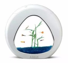 Aquário e Beteira Ya-02 Branco Led e Filtração 6lts Sunsun
