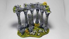 Enfeite Aquário ruína medieval coluna grega em L