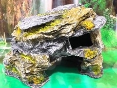 Enfeite Aquário Terrário Gruta Rampa Grande 24x13x15cm