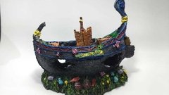 Enfeite Aquário Toca Barco Chinês Color 25cm - comprar online