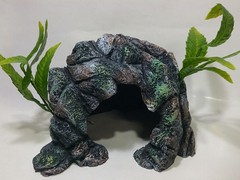 Enfeite Caverna com Plantas Large - Marina Decor