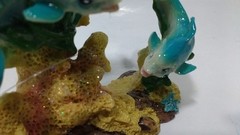 Enfeite Aquário Golfinho Azuis - Boyu - Bixo D'Agua