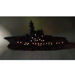 Enfeite Aquário Barco navio guerra peq. Led RGB bivolt - comprar online