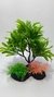 Planta plástica aquário e vaso bonsai Garden verde 20cm