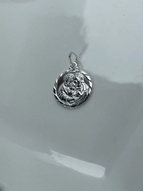 Medalha Sagrada Família Prata Pura