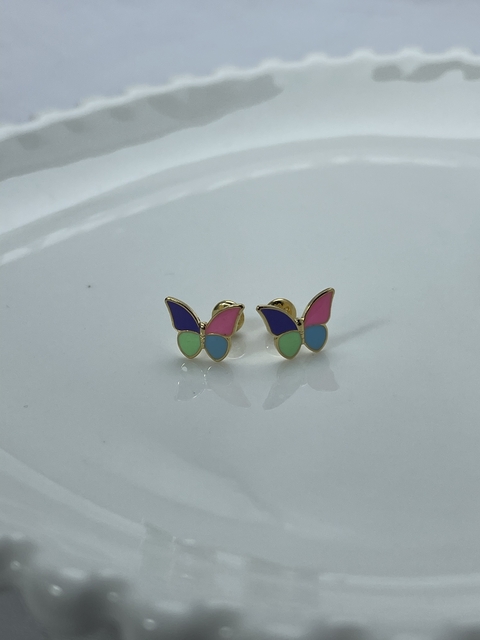 Brinco Infantil de Borboleta Colorida