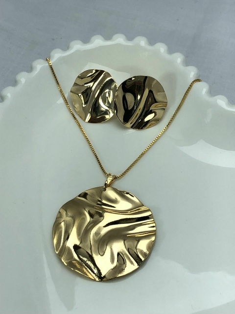 Conjunto Placa Circular Médio Ondulado