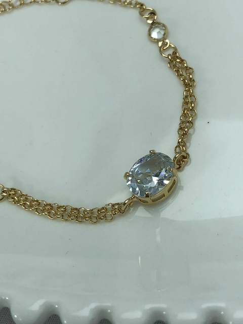 Pulseira com Pedra de Zircónia