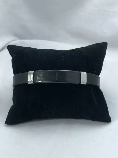 Pulseira de Silicone Placa Pai Nosso