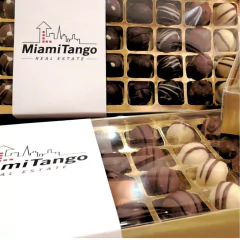 caja con bombones personalizados para empresas