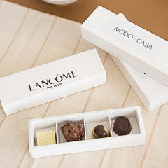 10 Cajas Personalizadas sticker 4 bombones - La Casita Suiza-Puro Chocolate