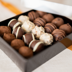Trufas al chocolate caja chica