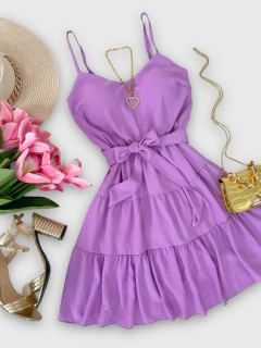 Vestido Isa lilás na internet