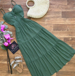 Vestido Longo poá na internet