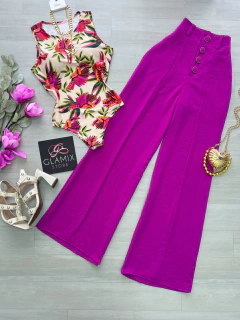 Calça Pantalona botões