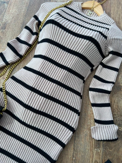 Vestido modal mídi listrado 02 - comprar online