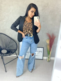 Blazer neoprene Preto na internet