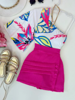 Saia/shorts linho na internet