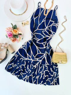 Vestido com barra plissada - comprar online