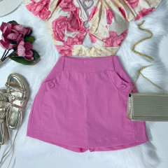 Saia shorts linho - comprar online