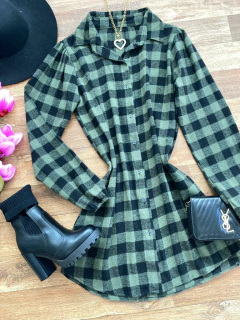 Chamise xadrez verde - comprar online