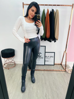 Calça courino flanelada on internet