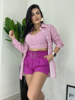 Imagem do Shorts alfaiataria com cinto (cores)