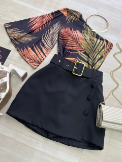 Saia alfaiataria preto - comprar online
