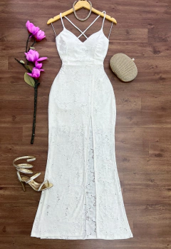 Vestido longo malha laise COD325